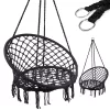 Stork's Nest Armchair with Swing Backrest Black 80cm