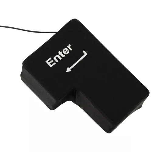 ENTER key large anti-stress USB pillow