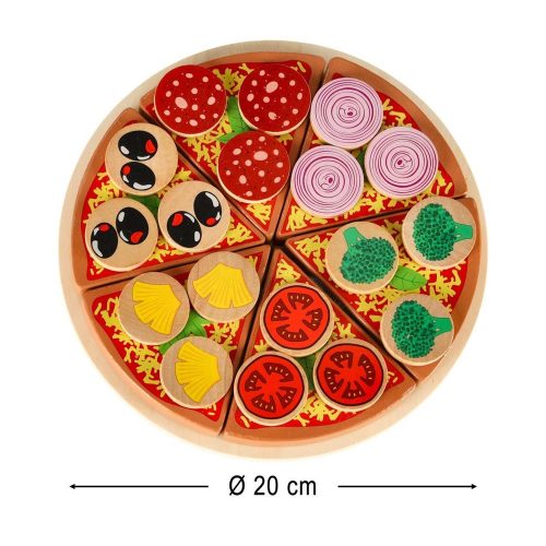 Fa pizzajáték kiegészítőkkel