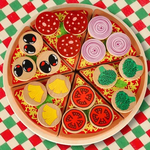 Pizza wooden play set with accessories