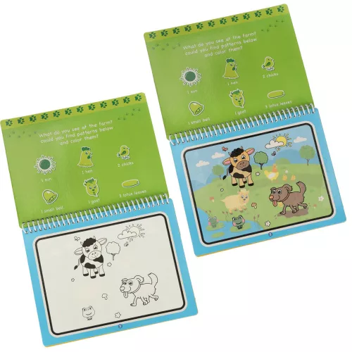 Water coloring book with marker - animals