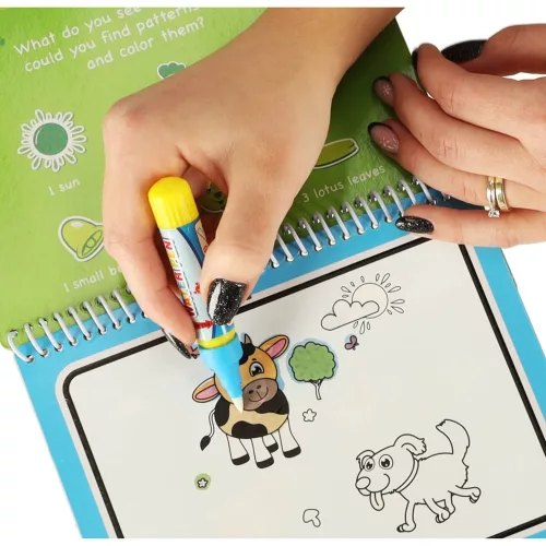Water coloring book with marker - animals