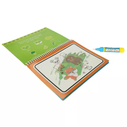 Water coloring book with marker - animals