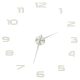 Wall clock large 80-120cm silver 12-digit wall clock