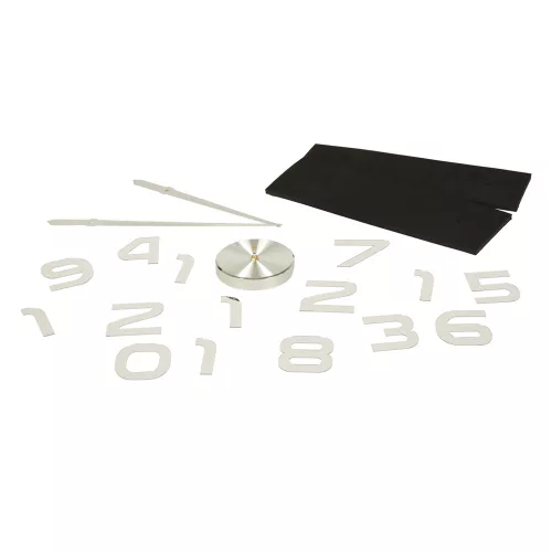 Wall clock large 80-120cm silver 12-digit wall clock