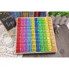 Educational set multiplication table up to 100 squares