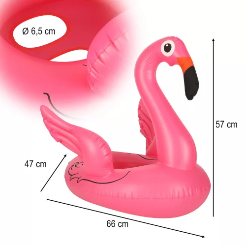 Inflatable children's wheel flamingo