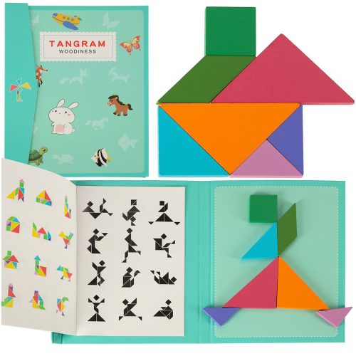 Magnetic puzzle book 3D tangram blocks