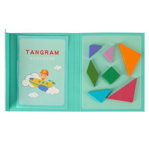 Magnetic puzzle book 3D tangram blocks