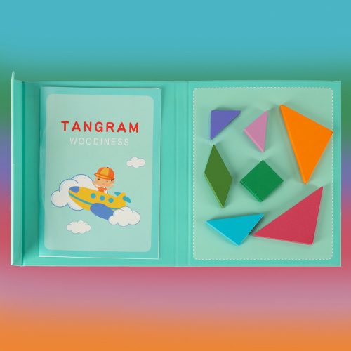 Magnetic puzzle book 3D tangram blocks
