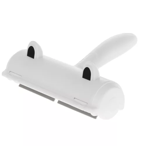 White and blue hair removal brush