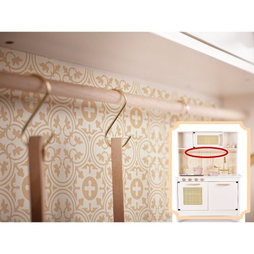 Children's retro MDF wooden kitchen with BOHO accessories