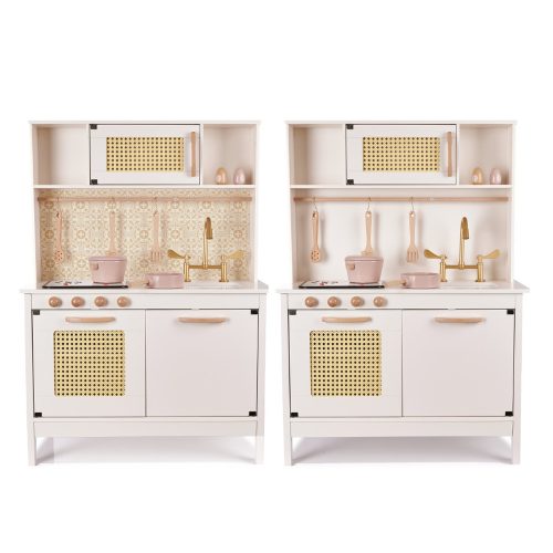 Children's retro MDF wooden kitchen with BOHO accessories