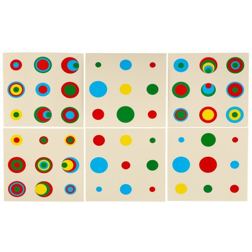 Montessori wooden cylinder weights colored