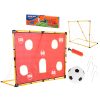 Football goal with net + target mat + ball