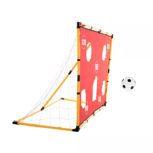 Football goal with net + target mat + ball