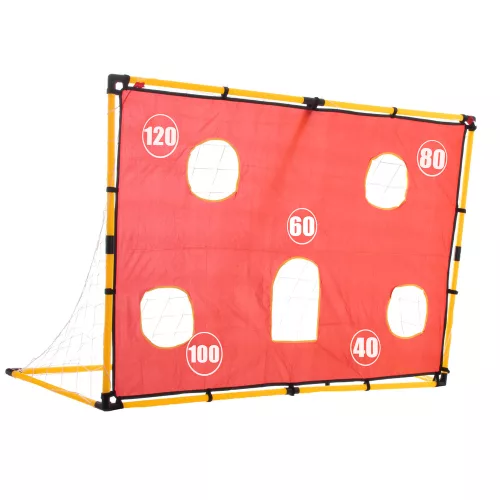 Football goal with net + target mat + ball