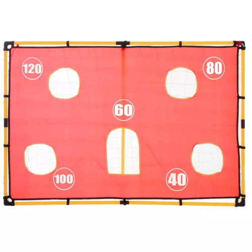 Football goal with net + target mat + ball
