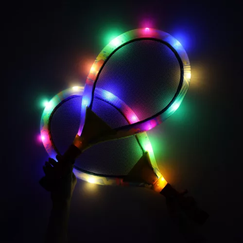 LED light-up tennis rackets + darts
