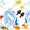 Full-length foldable snorkel mask L/XL blue