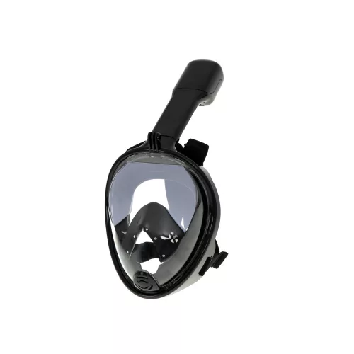 Full-length foldable snorkel mask L/XL black