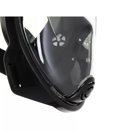 Full-length foldable snorkel mask L/XL black