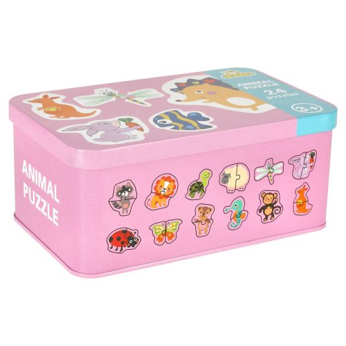 Puzzle in a boksz - animal theme, 24 pcs