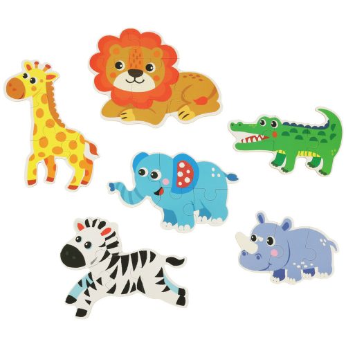 Puzzle in a tin safari animals 25 puzzles