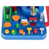 Obstacle course interactive parking race with 4 cars