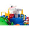 Obstacle course interactive parking race with 4 cars