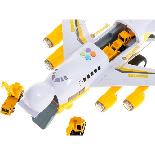 Transporter plane + 6 cars construction vehicles side/front