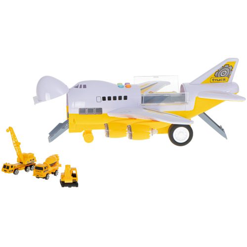 Transporter plane + 6 cars construction vehicles side/front