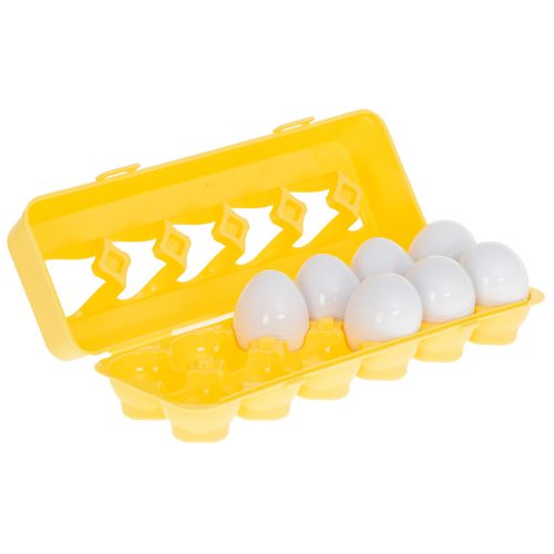 Educational Sorter Puzzle Match Shapes Fruit Eggs 12pcs