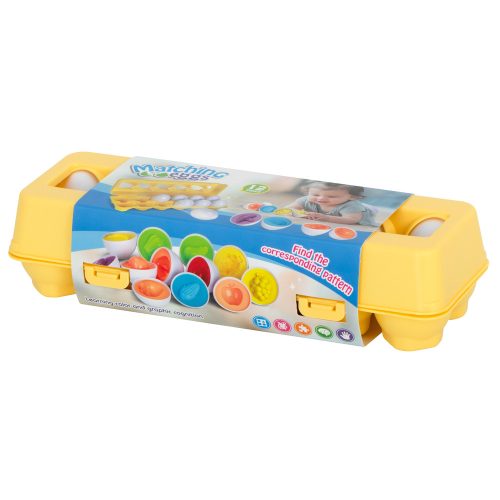 Educational Sorter Puzzle Match Shapes Fruit Eggs 12pcs