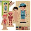Fából készült réteges puzzle montessori fiú