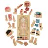 Fából készült réteges puzzle montessori fiú