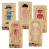 Fából készült réteges puzzle montessori fiú