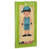 Fából készült réteges puzzle montessori fiú
