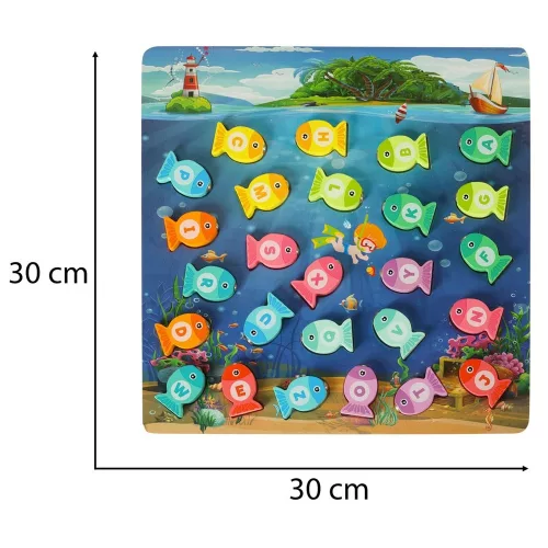 Montessori Wooden Fish Fishing Magnetic Toy