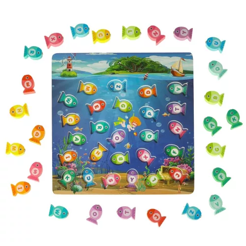 Montessori Wooden Fish Fishing Magnetic Toy