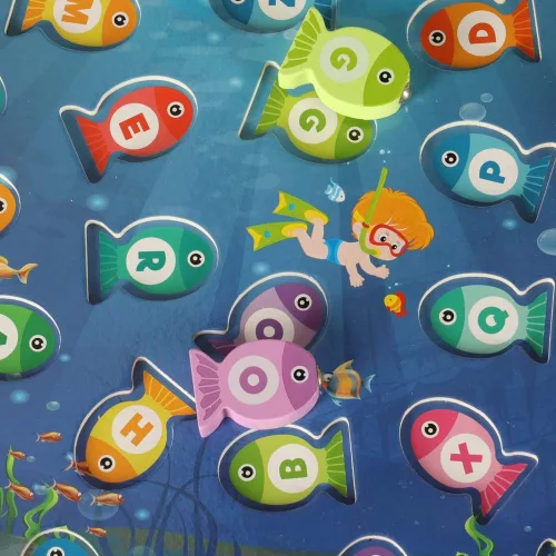 Montessori Wooden Fish Fishing Magnetic Toy