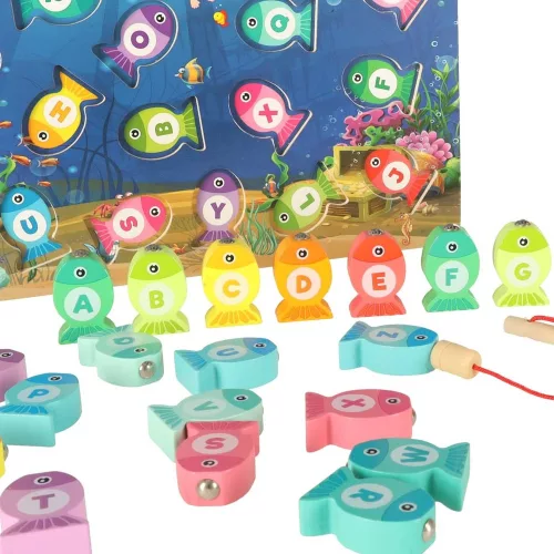 Montessori Wooden Fish Fishing Magnetic Toy