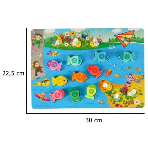 Montessori Bee Magnetic Wooden Fishing Toy