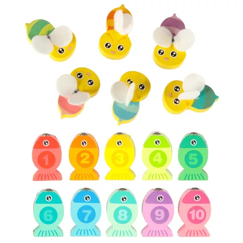 Montessori Bee Magnetic Wooden Fishing Toy