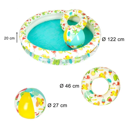 BESTWAY 51124 Billiard Ball Round Rolling Pool 122cm