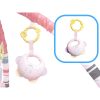Foldable playmat with balls and rattles for babies, pink