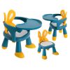 Feeding and play table chair yellow and blue