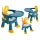 Feeding and play table chair yellow and blue