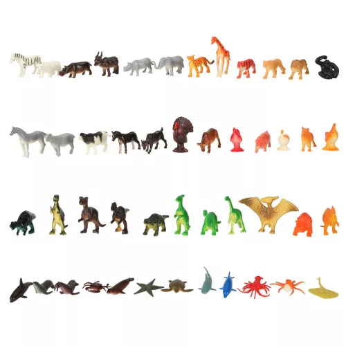Figures sea animals wild dinosaurs set mix 48pcs