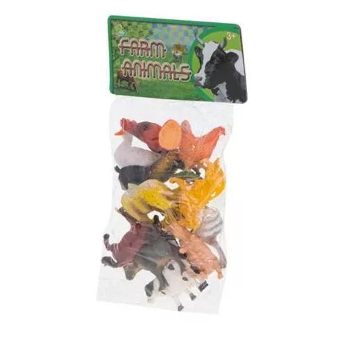 Farm animal figurines set cow horse 12pcs